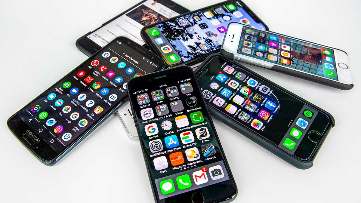 Försäljningen av smartphones i Kina rasade med 36,6 procent i januari enligt data från myndigheterna. (Foto: TT)