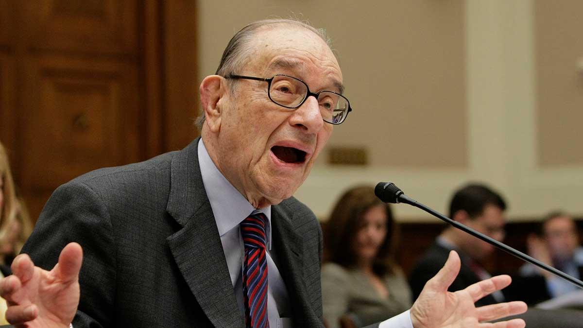 Den amerikanska centralbankens tidigare ordförande Alan Greenspan. (Foto: TT)