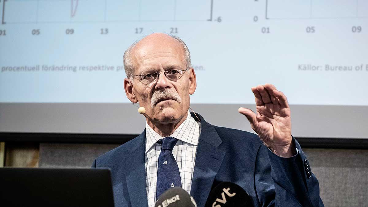 Riksbanken med riksbankschefen Stefan Ingves lämnar som väntat styrräntan oförändrad. (Foto: TT)