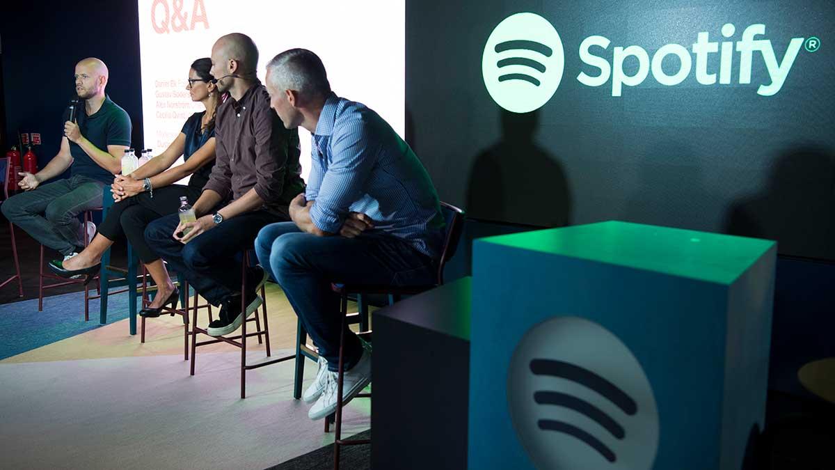Musikströmningstjänsten Spotify har susat om rivalen Deezer och är nu störst i Frankrike. Bilden är tagen vid ett tidigare tillfälle. (Foto: TT)