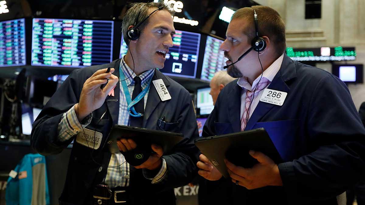 De amerikanska börserna steg till nya kursrekord på torsdagen. Bilden är tagen vid ett titidgare tillfälle. (Foto: TT)