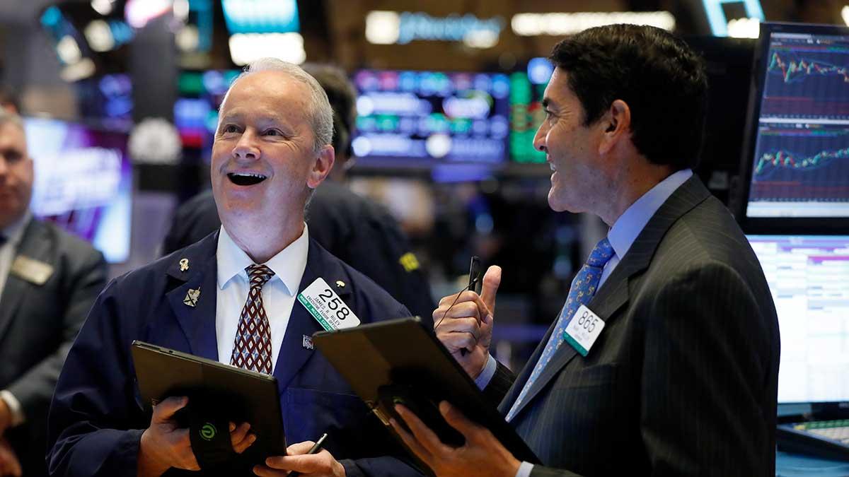 New York-börserna steg på onsdagen med stöd av fortsatt optimism kring återstarten av världens ekonomier efter coronakrisen. (Foto: TT)