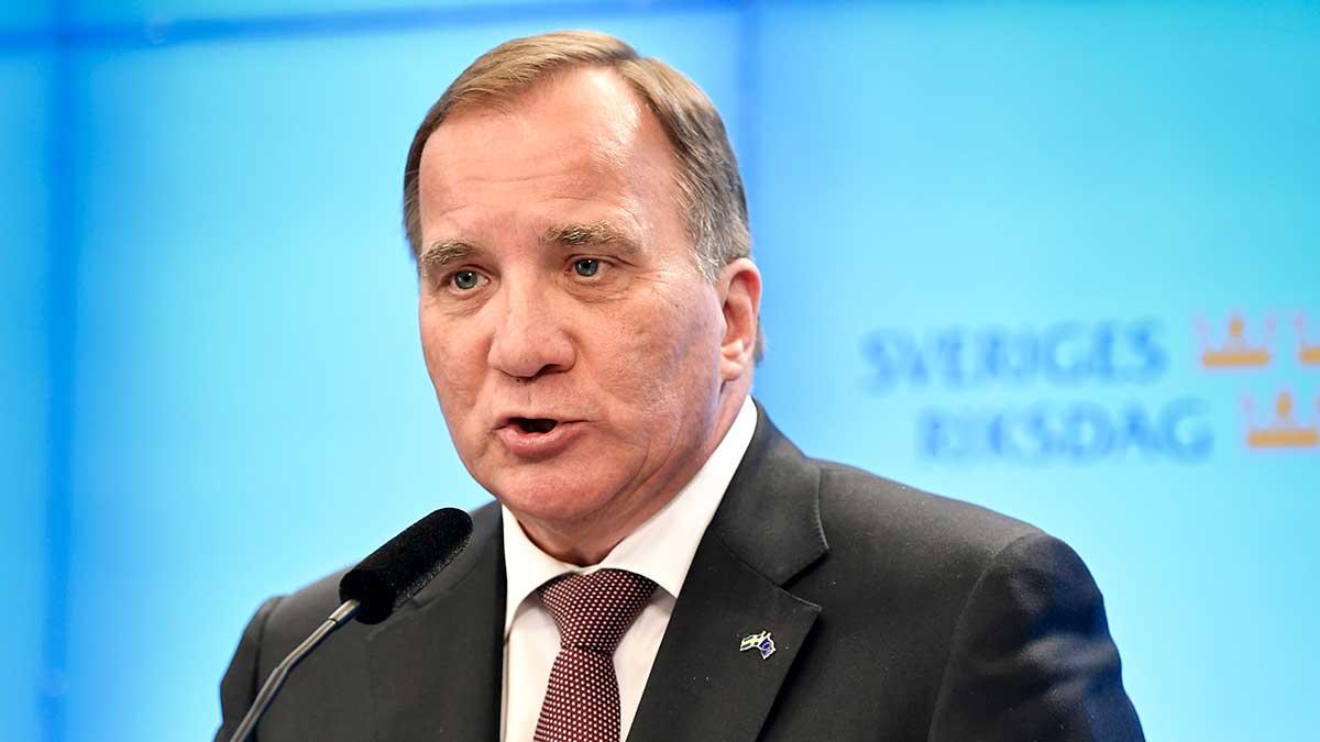 Sverige är överens med de övriga EU-länderna inom ”de sparsamma fyra”-gruppen om en återhämtningsfond för medlemsländer drabbade hårt av coronaviruset, deklarerar Stefan Löfven. (Foto: TT)