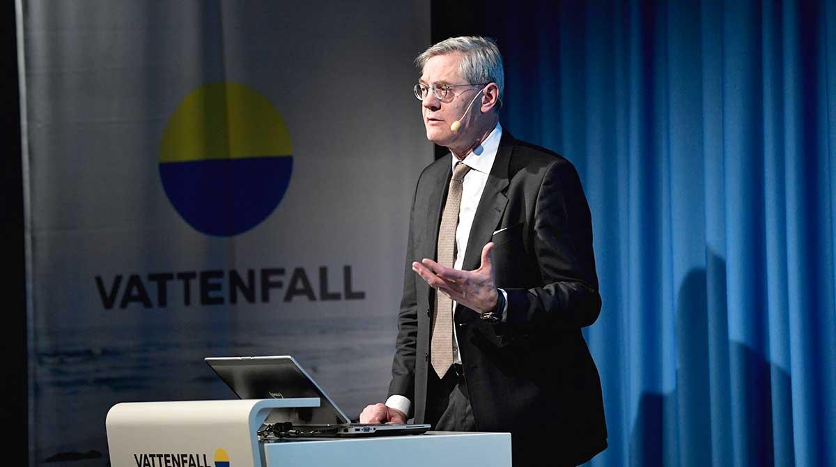 Vattenfalls vd och koncernchef Magnus Hall har beslutat att lämna Vattenfall, som nu redovisar en jätteförlust i andra kvartalet. (Foto: TT)