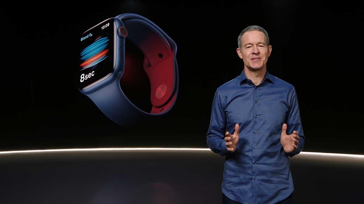 Bland annat presenterade Apple en billigare variant av sin smarta klocka, Apple Watch, på eventet. (Foto: TT)
