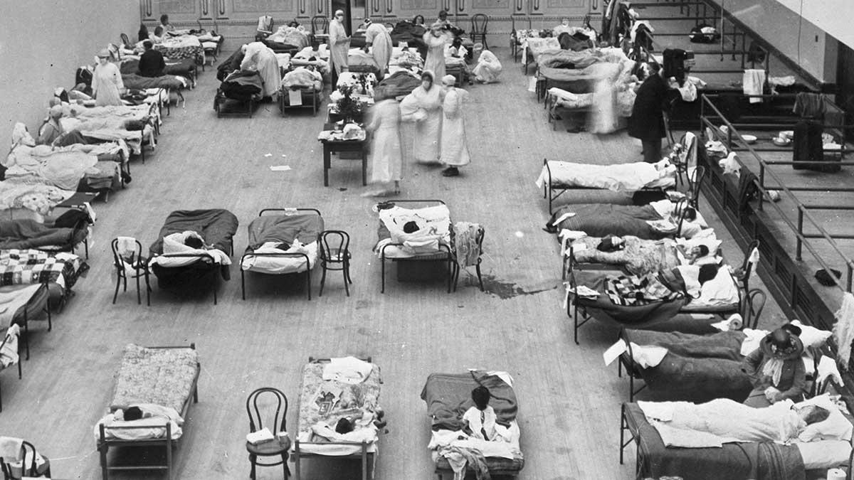 November i Sverige har inte haft så hög dödlighet på 102 år. Det var då, 1918, som spanska sjukan (bilden) bröt ut. (Foto: TT)
