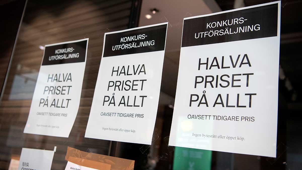 Sverige sticker ut i Norden när det gäller antalet konkurser inom vissa segment. (Foto: TT)