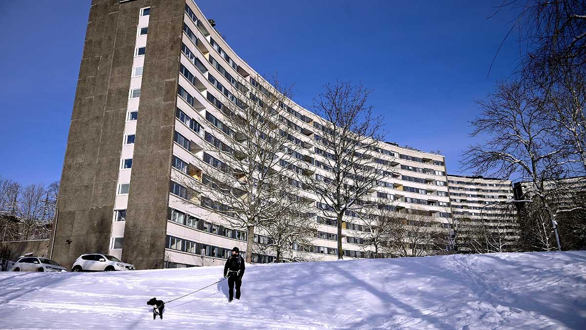 "Stockholms bostadskris är ett nationellt problem", säger tillväxtregionrådet Gustav Hemming (C) om flyttrenden från huvudstaden. På bilden syns ett av husen i bostadsrättsföreningen Tanto på Södermalm i Stockholm. (Foto: TT)