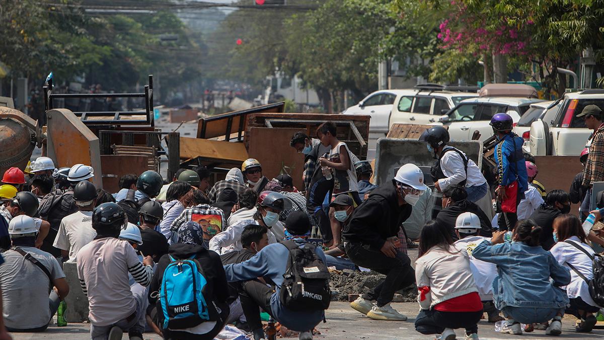 Demonstranter Myanmar