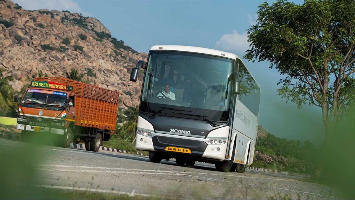 Scanias buss i Indien
