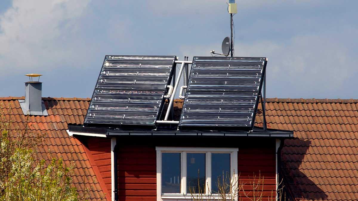 Solceller på hustak