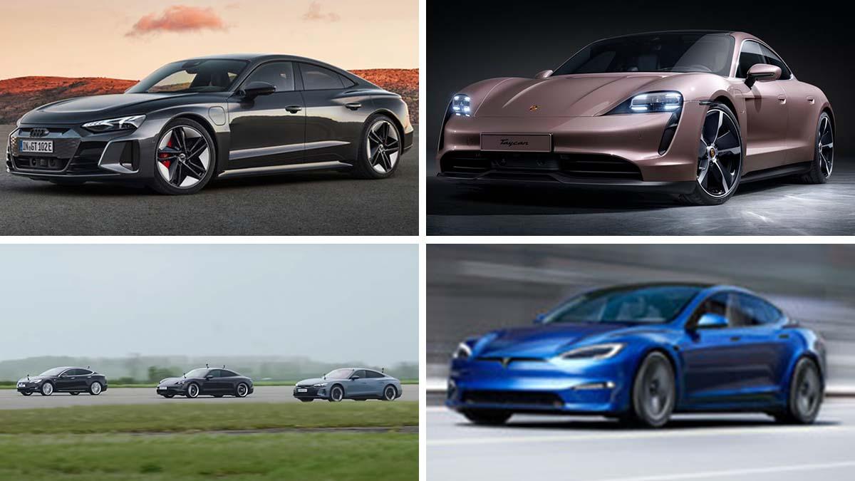Audi RS e-tron GT, Porsche Tycon och Tesla Model S