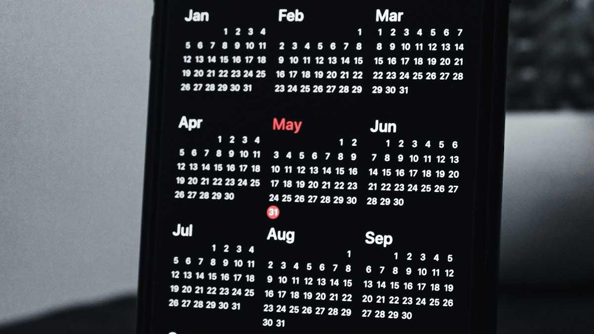 kalender, maj, börsen
