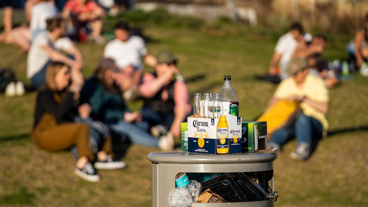 Corona-ölen vid norsk picnic.
