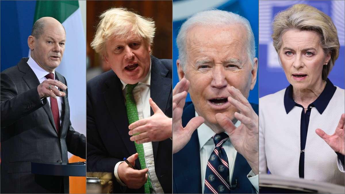 Foton av fyra världsledare.