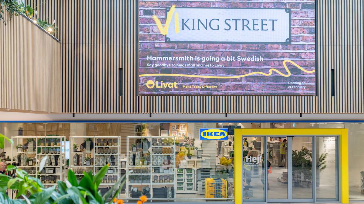 Ikeas shoppingcenter Livat i Hammersmith i London där Ikeas och H&M:s nya "idéefabrik" ska öppna i maj