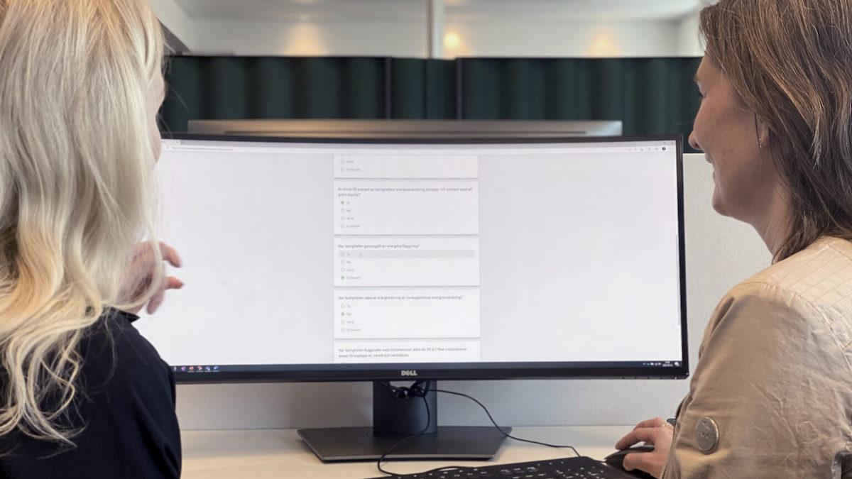 Genom att besvara frågor om sin fastighet gällande energi, miljö, klimatrisker, taxonomi med mera ger det nya verktyget en pedagogisk och lättöverskådlig bild av fastighetens status.