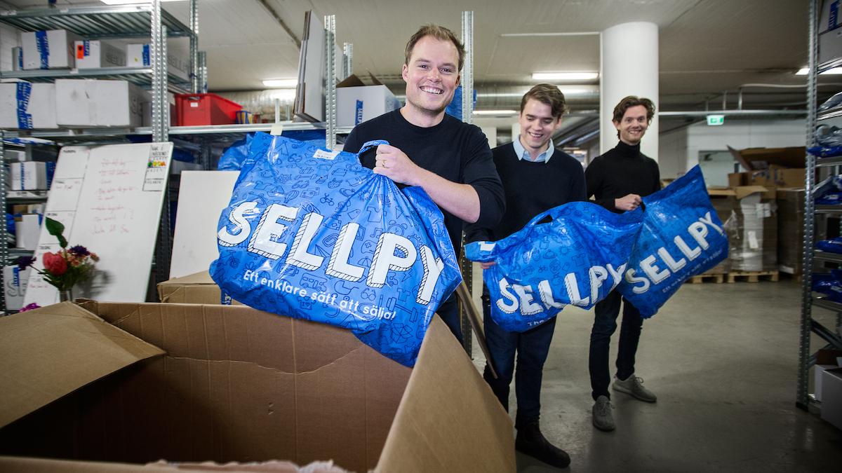 Sellpys grundare Michael Arnör, Philip Gunnstam och Oskar Nielsen. Sellpy fortsätter gå med förlust och huvudägaren H&M pumpar i hemlighet in pengar i bolaget
