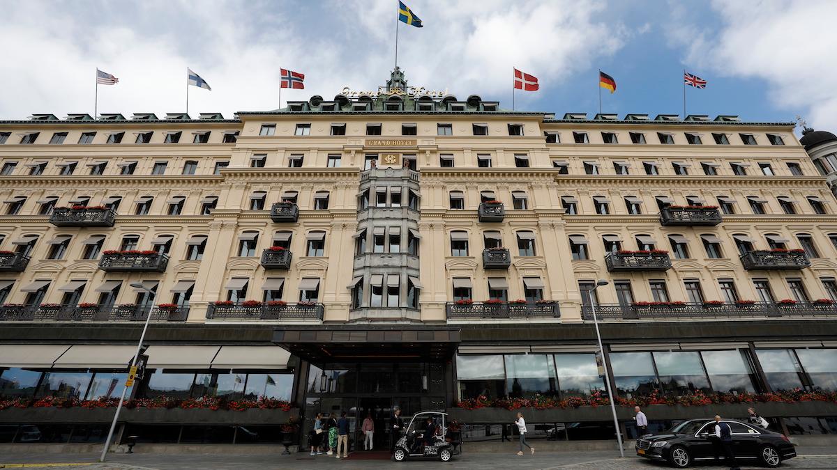 Grand Hotel i Stockholm. För svenska hotell har sommaren varit väldigt bra och logiintäkterna har ökat.