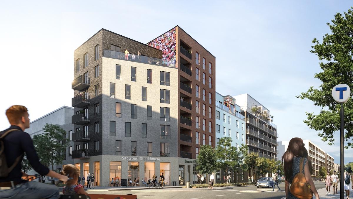 Botrygg kompletterar sitt trygghetspaket med räntegaranti till bostadsrättsprojekt under uppförande, på bilden ett stadskvarter i Barkarbystaden som Botrygg utvecklar