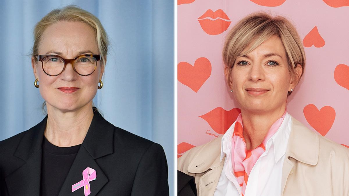 Cancerfondens Generalsekreterare Ulrika Årehed Kågström, till vänster och Bröstcancerförbundets chef för kommunikation och insamling Sara Wretblad Carreras, till höger