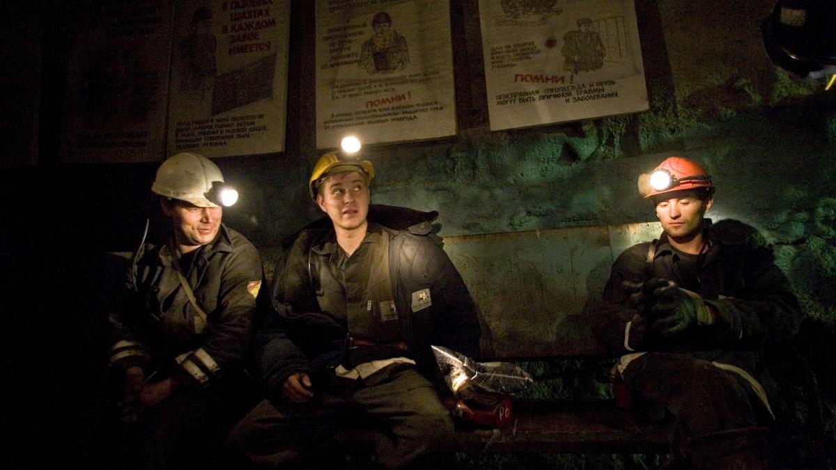 Gruvarbetare vid en av Norilsk Nickels gruvor. Det ryska gruvbolaget får i år inte medverka vid London Bullion Market Associations årliga ädelmetallkonferens