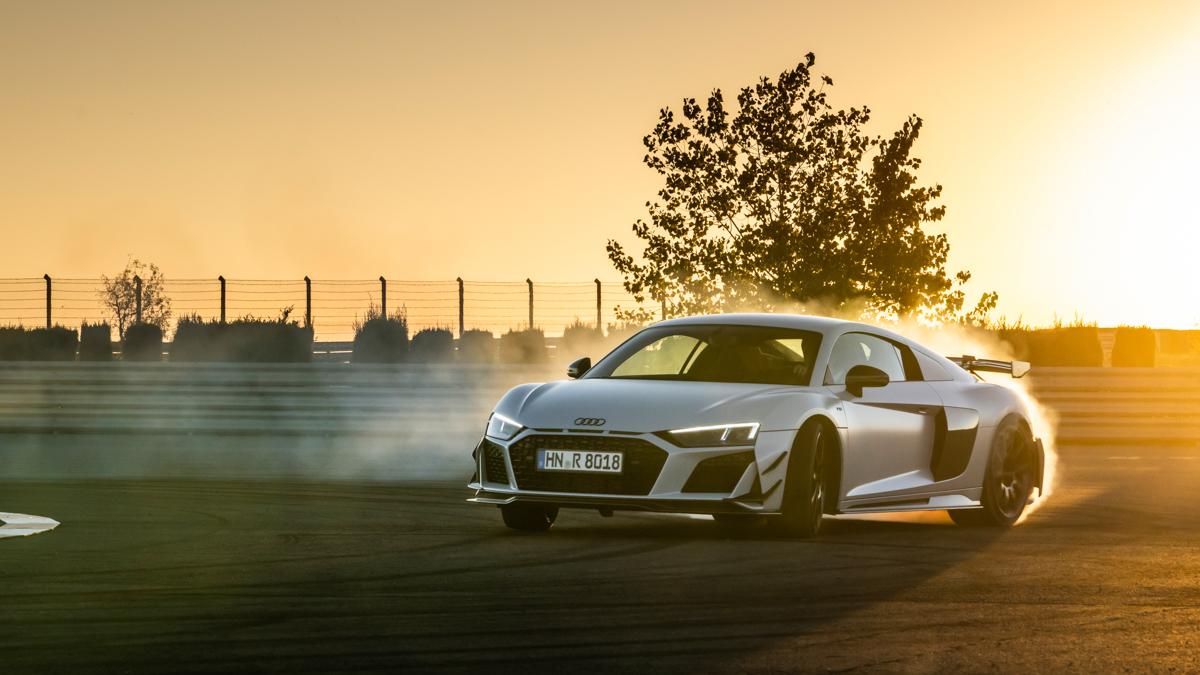 Audi R8 GT sladdar förbränningsmotorn