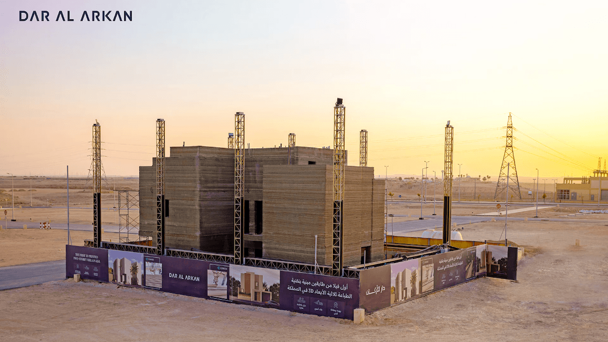 I Saudiarabien har världens högsta 3D printade byggnad på 9,9 meter nyligen färdigställts