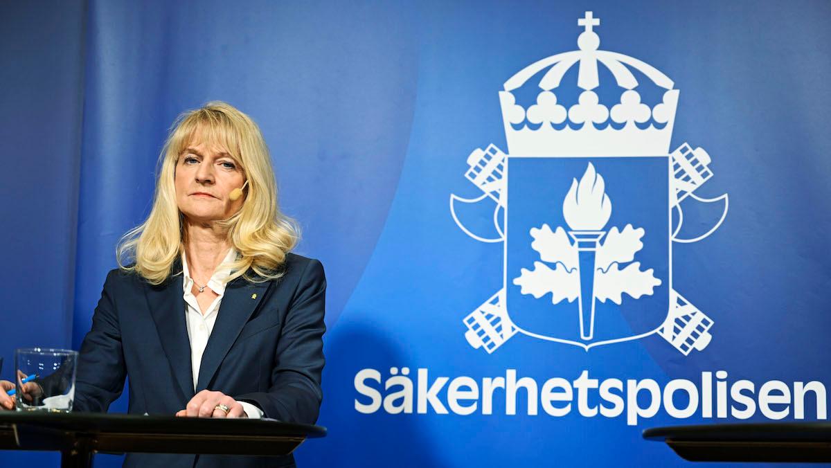 Säkerhetspolischef Charlotte von Essen säger att omvärldsutvecklingen bidrar till att hotet mot Sverige accelererar