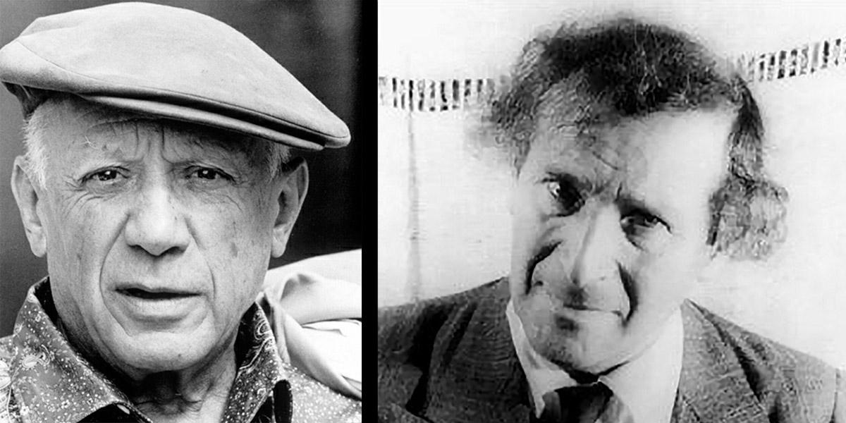 Pablo Picasso 1969 och Marc Chagall 1941. Stulna målningar av dessa två konstnärer har nu återfunnits