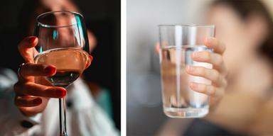 Vad är bäst att välja om du vill dra ned på din alkoholkonsumtion, alkoholfritt vin eller vatten?