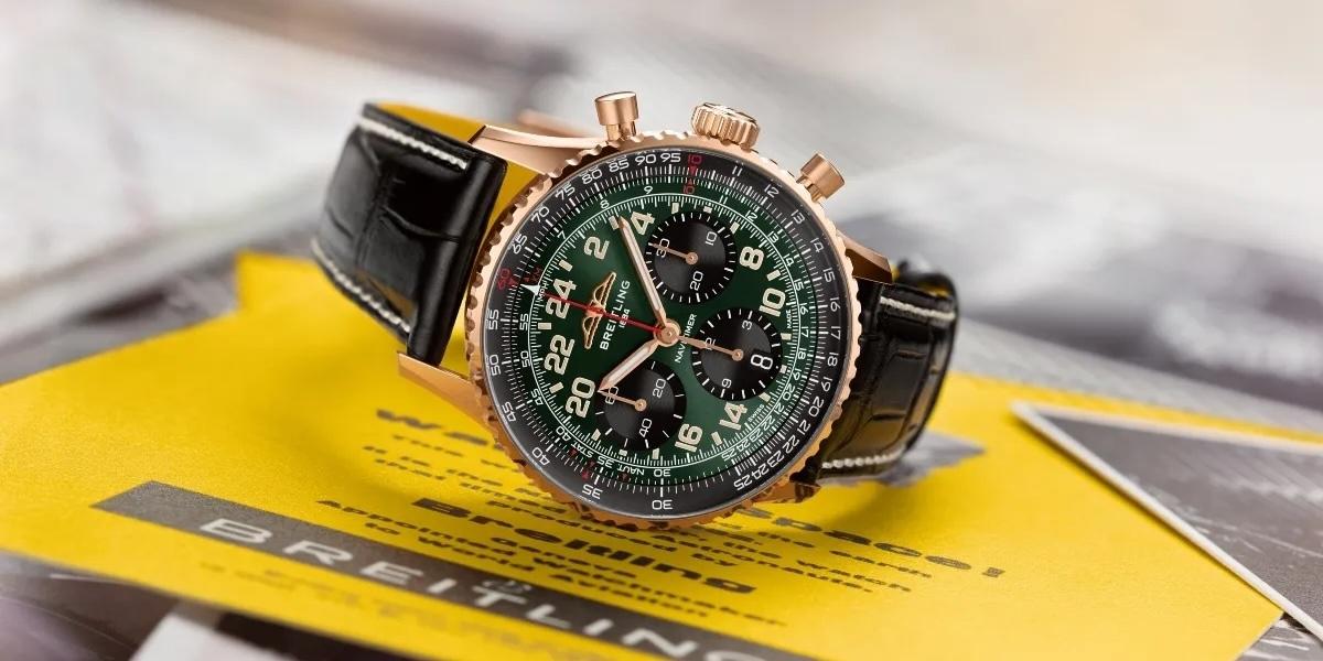 För en klassisk look – Breitling Navitimer B12 Chronograph 41 Cosmonaute Limited Edition.