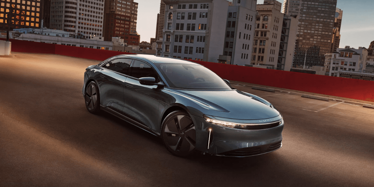 Nya Lucid kommer tillverkas 2026, och blir en billigare modell än Air som syns på bilden. (Foto: Lucid)