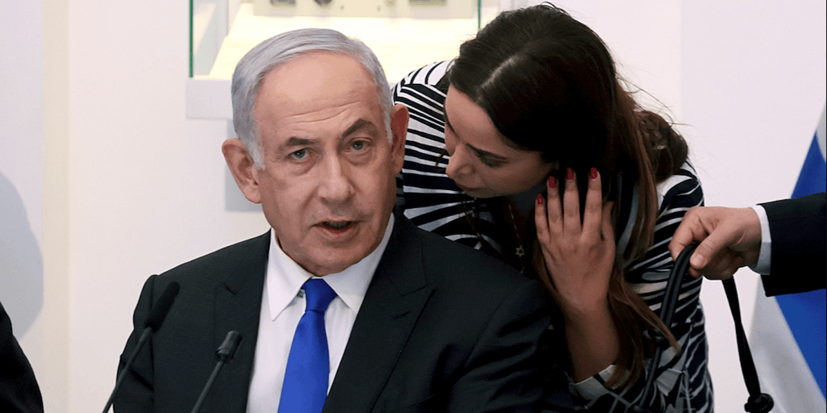 Benjamin Netanyahu, Israels premiärminister, vid kabinettet.