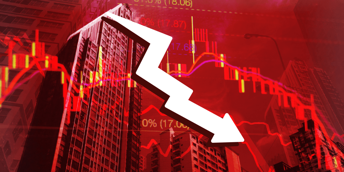 Bild på fallande grafer.