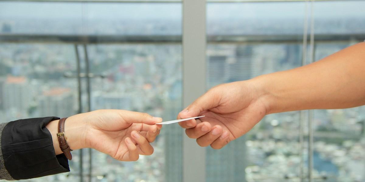 Jobbtiteln på visitkortet