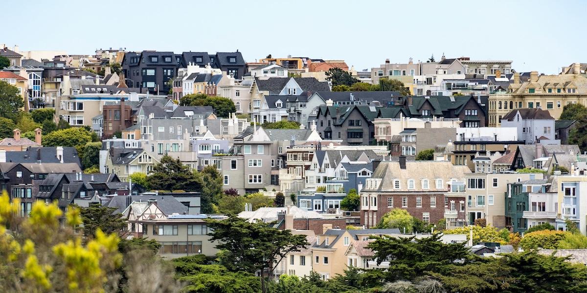 bostäder i San Francisco, USA.