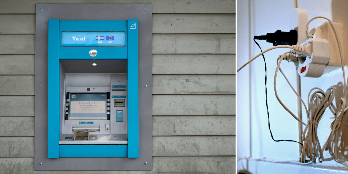 Bankomat och el