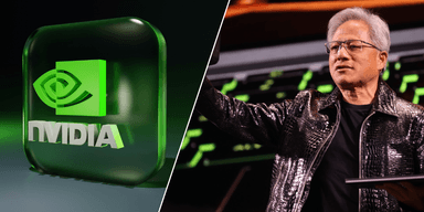 Aktien faller när Kina förbjuds använda Nvidia chip. (Foto: BoliviaInteligente on Unsplash och Nvidia blog)