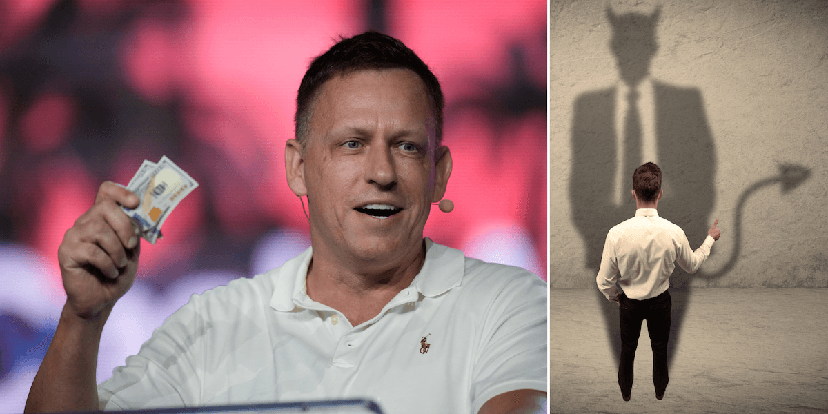 Peter Thiel varnar för Antikrist, som i apokalyptiska framtidsbilder har tolkats som djävulen i människogestalt