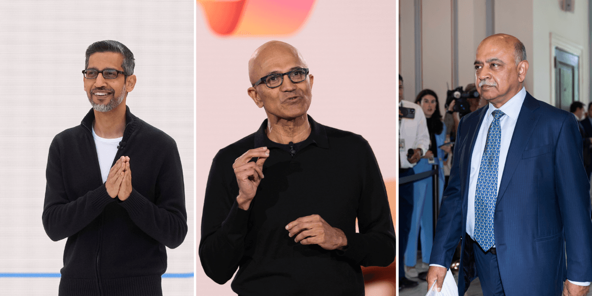 Sundar Pichai, vd för Google, Satya Nadella, vd för Microsoft och Arvind Krishna, vd för IBM började alla sina karriärer i USA med ett studentvisum.