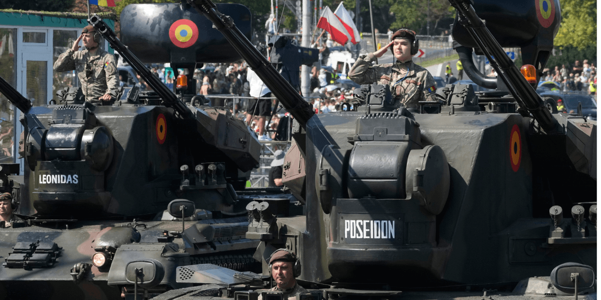 Polsk militär under en uppvisning i Warsawa