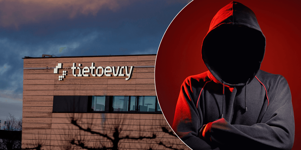 Akira drar in pengar och företag som Tietoevry kämpar med säkerheten. (Foto: Fredrik Varfjell/NTB/TT och Canva)