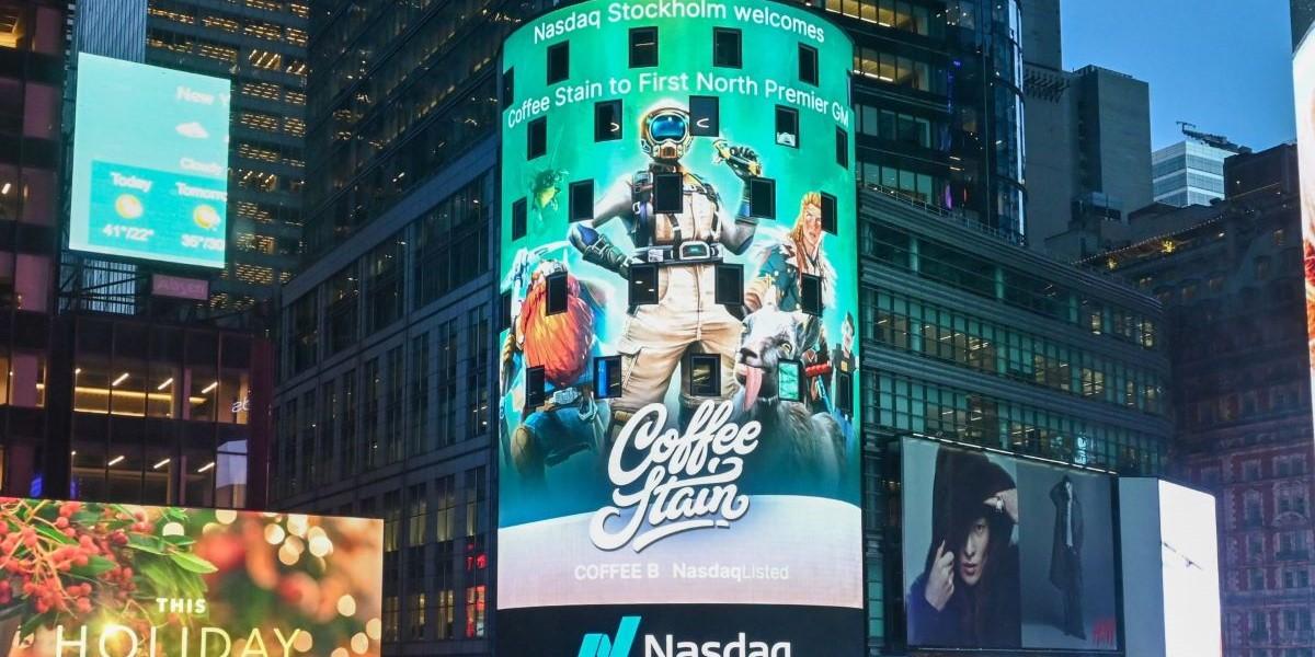 Avknoppningen Coffe Stain noterades på Nasdaq Stockholmsbörs i dag. Men det blev en svag start.