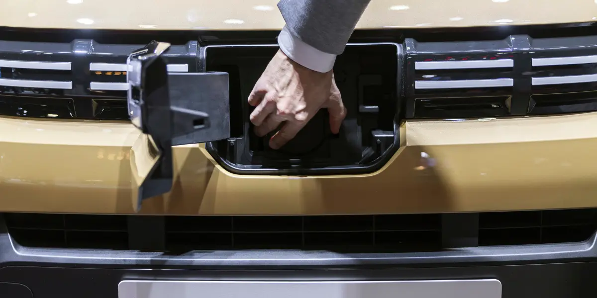 Fyra hjul, batteri och ett tydligt mål: att göra bilen billig igen. (Foto: Cyril Zingaro/AP/TT)
