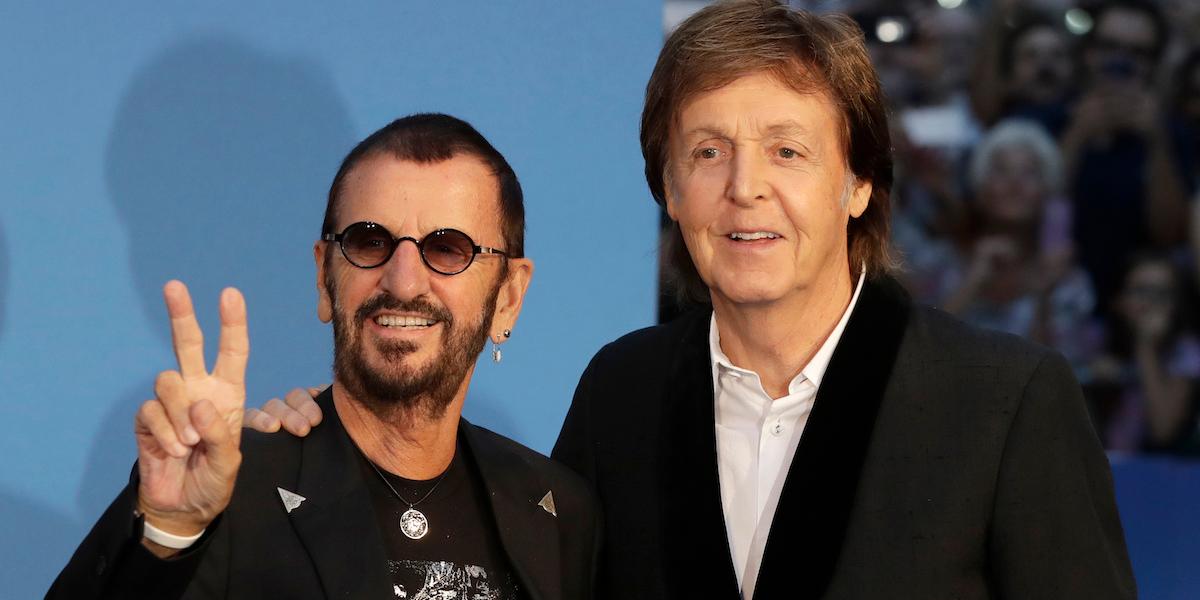 Ringo Starr, till vänster och Paul Mc Cartney, till höger har färdigställt The Beatles sista låt som släpps nästa vecka